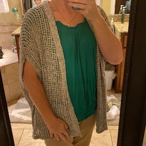 2/$30 Lake Bryant Crochet Knit Open Front Cardigan
